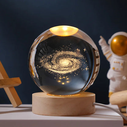 3D Crystal Planet Globe