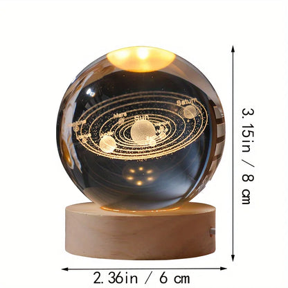 3D Crystal Planet Globe