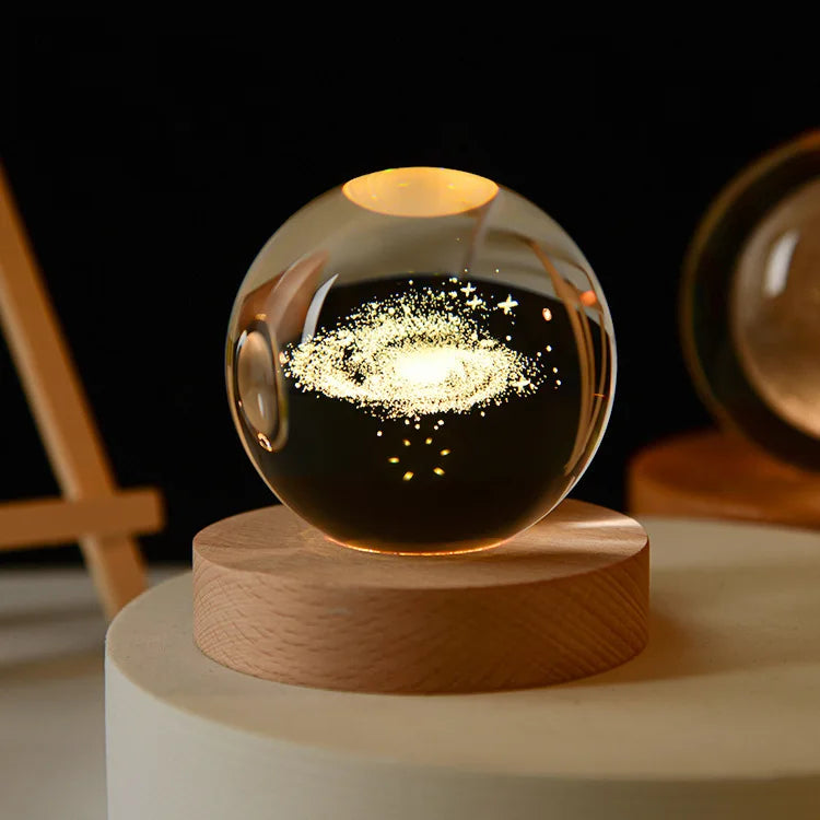 3D Crystal Planet Globe