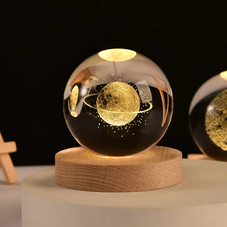 3D Crystal Planet Globe