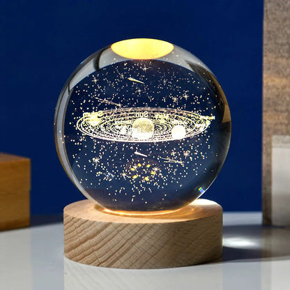 3D Crystal Planet Globe